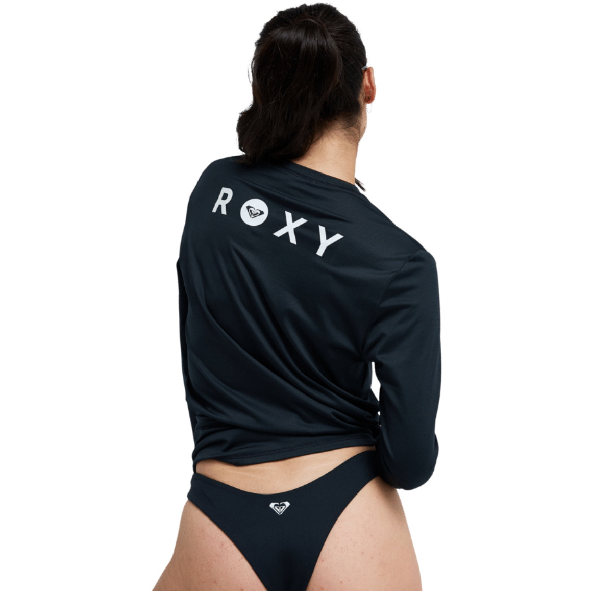 2026 Roxy Femmes Débardeur à Manches Longues Happy Waves En Lycra ERJWR03911 - Anthracite
